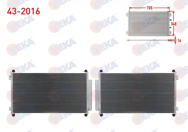 VEKA 43-2016 | Klima Radyatörü Honda Cr V III 2 0 İ Vtec 4x4 A T M T 2006 2012