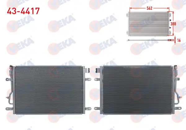 VEKA 43-4417 | Klima Radyatörü Audi A4 8e2 B6 1 9 TDI A T M T 2000 2004