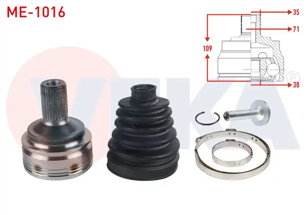 Veka Me 1016 Aks Kafası Sol Sağ Ön Dış Mercedes C