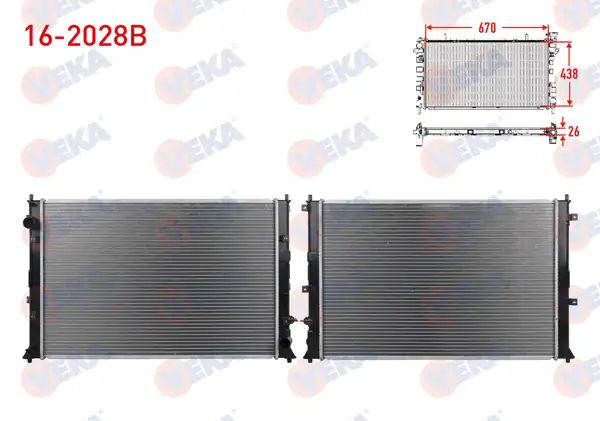 VEKA 16-2028B | Su Radyatörü Brazing Honda Civic X Fc 1 5 Rs 2016