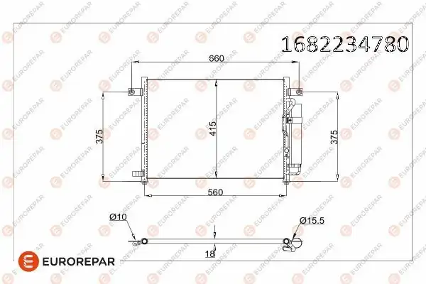 Eurorepar 1682234780 Erp Klima Radyatörü Chevrolet Aveo T200 T255 T250 Daewoo Kalos