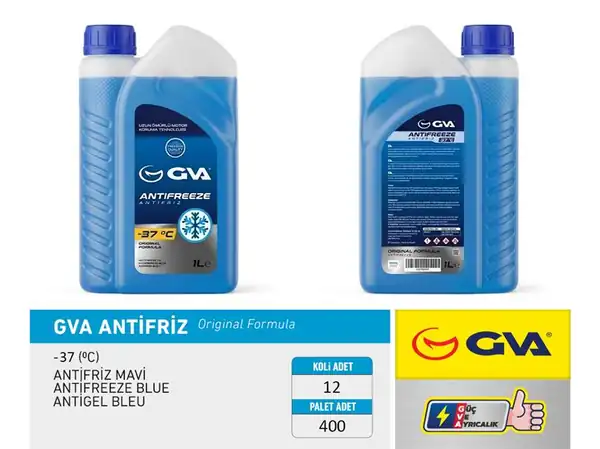 GVA 9930221 | Antifriz 1 LT 37 C Mavi Koli 12 Ad 12 Adet