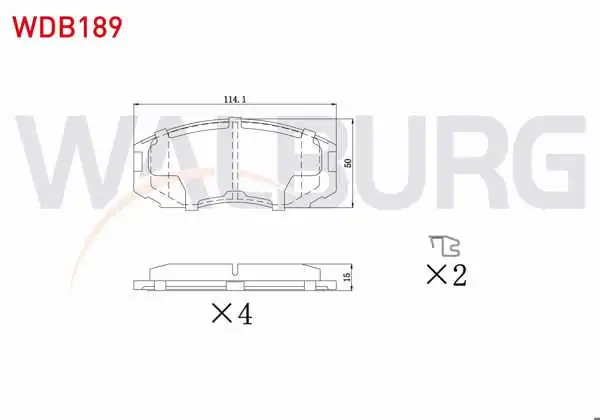 WALBURG WDB189 | Fren Balata Ön Ikazlı Daihatsu