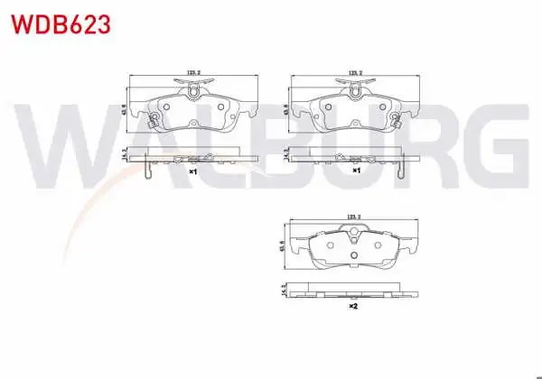 WALBURG WDB623 | Fren Balata Arka Ikazlı Honda Civic Ix