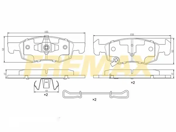 Fremax Fbp 0018 Ön Fren Balatası Carbon Formül Opel Corsa E 2015 14 Jant