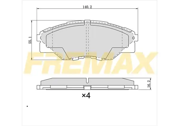 Fremax Fbp 0083 Ön Fren Balatası Carbon Formül Toyota Hilux Vıgo Kun15 2 5 D4d 2009 2012