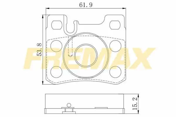 Fremax Fbp 0927 Arka Fren Balatası Carbon Formül Mercedes W202 Çift Pımlı 93 00