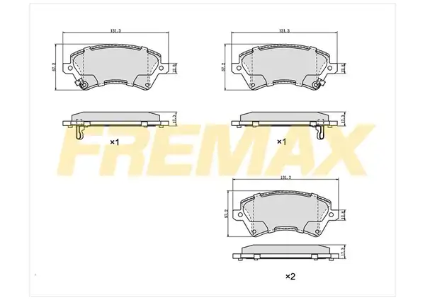 Fremax Fbp 1227 Ön Fren Balatası Corbon Formül Toyota Corolla 2002 2008 Zz121