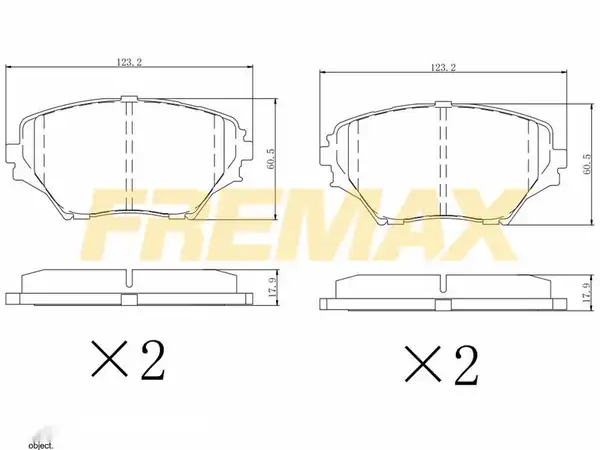 Fremax Fbp 1259 Ön Fren Balatası Corbon Formül Toyota Rav4 2001 2005