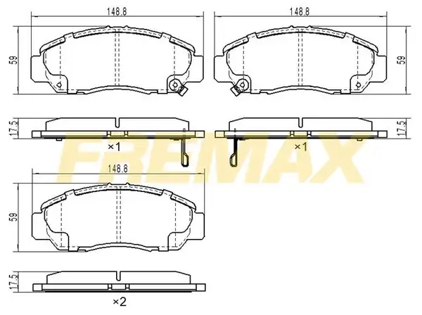 Fremax Fbp 1313 Ön Fren Balatası Corbon Formül Honda Civic Fd 2006 2016