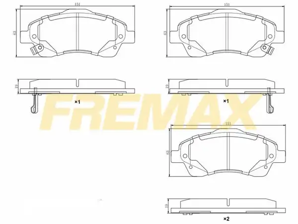 Fremax Fbp 1374 Ön Fren Balatası Corbon Formül Toyota Avensis Verso 03 08
