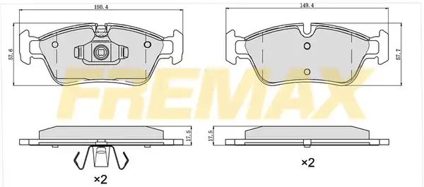 Fremax Fbp 1401 Ön Fren Balatası Corbon Formül Bmw E87 E90 2004 2012