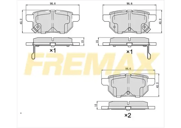 Fremax Fbp 1642 Arka Fren Balatası Corbon Formül Toyota Corolla E150 07 14