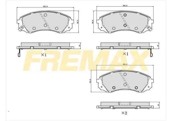 Fremax Fbp 1711 Ön Fren Balatası Carbon Formül Hyundai H1 Carnıval 2008