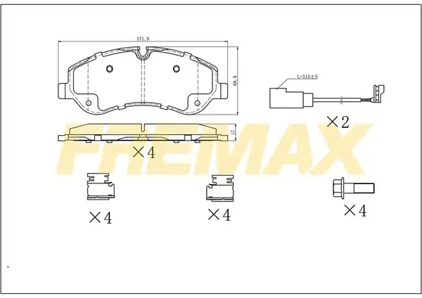 Fremax Fbp 1973 Ön Fren Balatası Carbon Formül Ford Custom 2 Fişli Transit V 362 363 2014