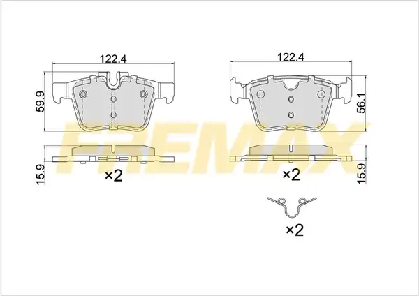 Fremax Fbp 2617 Arka Fren Balatası Corbon Formül Land Rover Range Rover Discovery Sport Evoque 2014