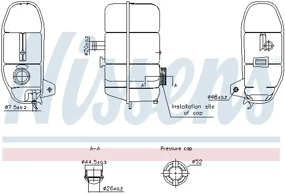 NISSENS 996332 | Yedek Su Deposu Kapaklı Albea Palio 96