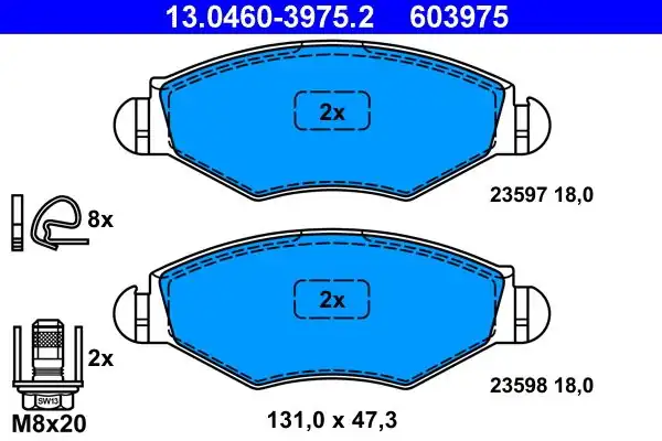 ATE 13.0460-3975.2 | Fren Balatası