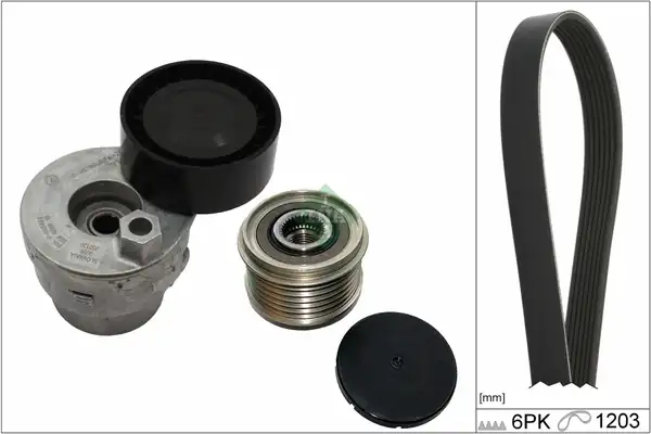 İna 529000923 V Kayış Kit 6pk1203 Gergi Ve Avare Rulmanı Altarnator Kasnağı Renault Fluence Ca