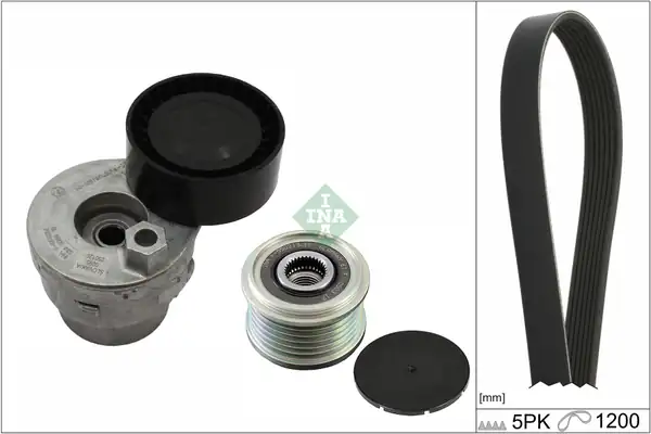 İna 529001520 V Kayış Kit 5pk1200 Gergi Rulmanı Altarnator Kasnağı Renault Megane II 1 5 dCi K
