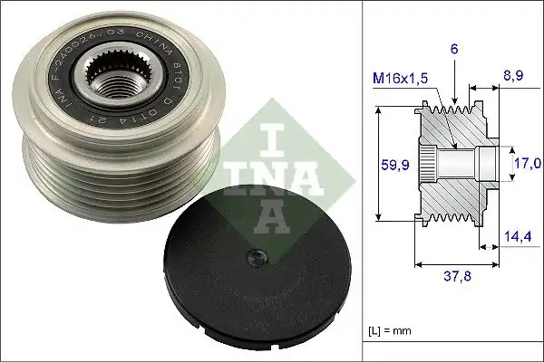 INA 535013510 | Alternatör Kasnağı 10 > İx35-Sportage 2.0Ccvt 4Wd