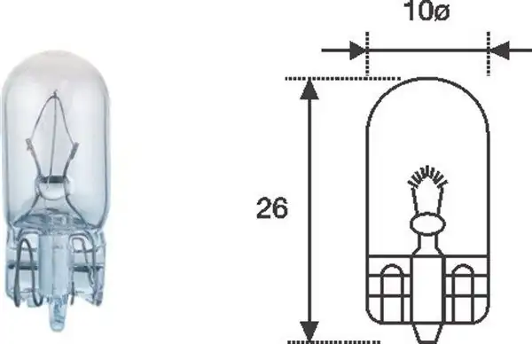 MAGNETI MARELLI 009600080000 | Ampül W5w 12v Dipsiz Gnl 10 Adet