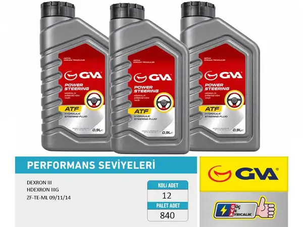 GVA 9921710 | Hidrolik Direksiyon Yağı ATF 900 ML Platinum Kırmızı 12 Adet