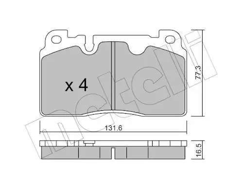 METELLİ 22-0979-0 | Ön Fren Balatası Audi A6 15 18 Q5 13 17 Porsche Macan