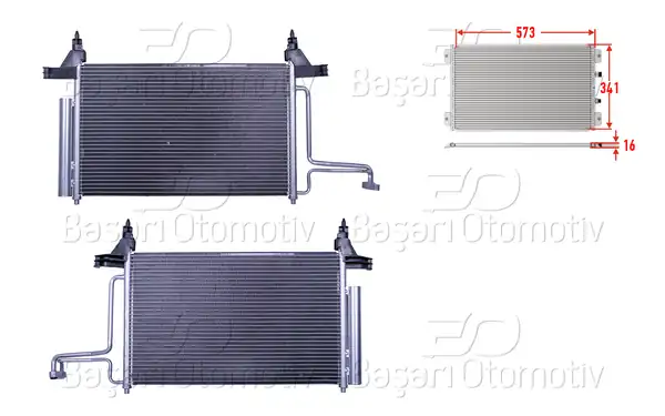 WISCO 3143072-00 | Klima Radyatörü 573x341x16 Fiat Stilo 01