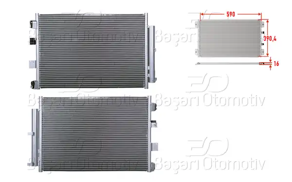 WISCO 3143391-00 | Klima Radyatörü 590x390 4x16 Ford Tourneo Connect 1 5tdci 1 6tdci 13