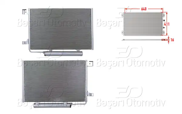 WISCO 3143434-00 | Klima Radyatörü 640x411x16 Mercedes Benz A Serisi W169 04