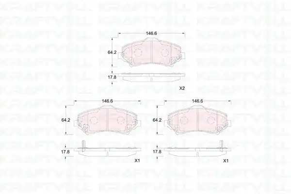 KRAFTVOLL 07010351 | Ön Fren Balatası Jeep Grand Cherokee 2.8 Wrangler III