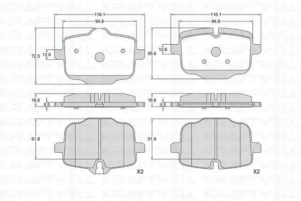 FTE 9005043 | Arka Fren Balatası BMW F10 F11 N53 N57
