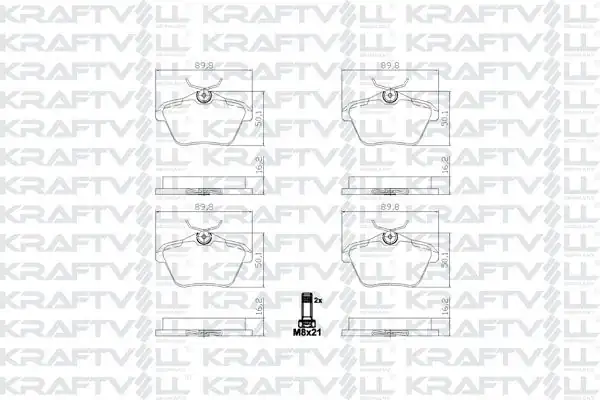KRAFTVOLL 07010458 | Arka Fren Balatası Alfa 156 Tum Modeller Alfa 166 Tum Modeller 98 >
