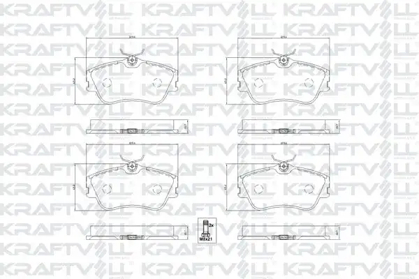 KRAFTVOLL 07010478 | Ön Fren Balatası Transporter T4 2 4d 2 5 TDI 90 03