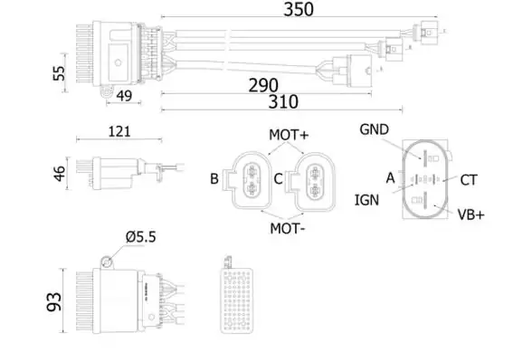 MAHLE ABR78000S | Fan Kontrol Ünitesi 600w Audi A4 A5 A6 Q7 Q3 Q5 07 19