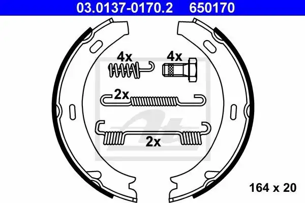 ATE 03 0137 0170 2 El Fren Balatası A Serisi W168 A160 A170 A190 A210 A Serisi W169 A160 A170 180 A200 B Serisi W245 B150 B160 B170 B180 B200 C208 CLK Serisi Clk200 Clk320 Clk430 C209 C208 E Serisi W124 200 230 250 260 300 320 400 W201 190