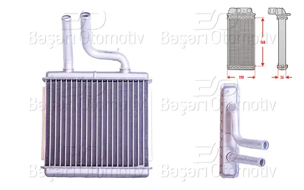 WISCO 2143133-00 | Kalorifer Radyatörü Brazing 168x198 mm Chevrolet Rezzo Mpv U100 1 6 05