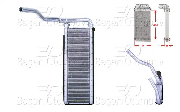 WISCO 3143573-00 | Kalorifer Radyatörü Brazing 278x84 mm Mitsubishi Fuso Canter Euro 5 13 17