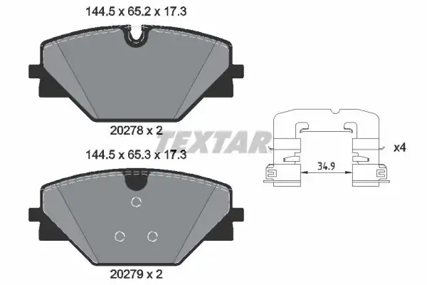 TEXTAR 2027801 | Fren Balatası New Range Rover Sport 2022 Arka