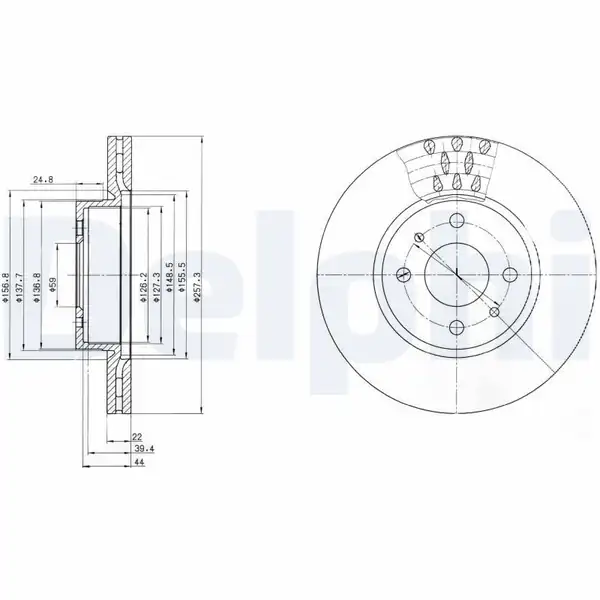 DELPHI BG2413 | Fren Diski Ön Alfa Romeo 164 Fiat Croma Lancıa Thema