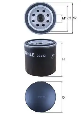 MAHLE OC272 | Yağ Filtresi Doblo Marea Punto Stilo Brava Bravo Palio 1.2 /