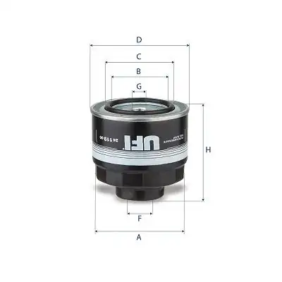 Ufi Filters 24 398 00 Nissan D21 Skystar Navara 08 144 Çift Yakıt Filt.