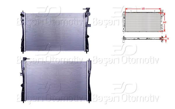 WISCO 3113224-00 | Su Radyatörü Brazing M-T 405x640x16 Mitsubishi Colt1 3 1 5 05 Smart Forfour 1 5 1 1