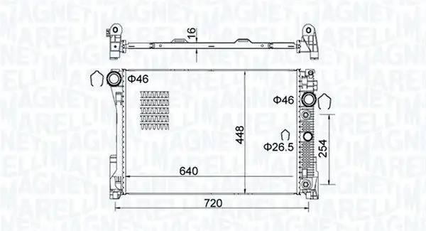 MAGNETI MARELLI 350213163300 | Su Radyatörü W204 M271 646 07 13