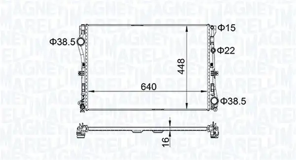 MAGNETI MARELLI 350213205400 | Su Radyatörü W205 213 238 M651 274 13