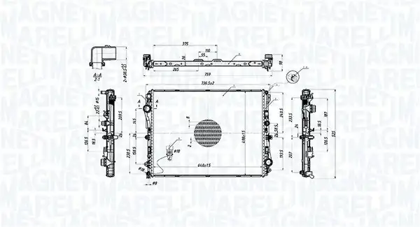 MAGNETI MARELLI 350213220600 | Su Radyatörü W213 222 X253 238 447 Vito M654 622 274 276 13