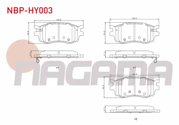 NAGAMA Nbp Hy003 Fren Balata Ön Ikazlı Hyundai Accent