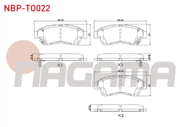 NAGAMA Nbp To022 Fren Balata Ön Ikazlı Tel Delikli Toyota Corolla