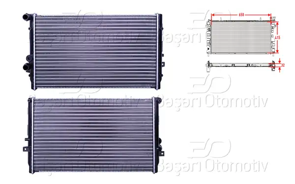 AUTOLUX 1113012-22 | Su Radyatörü Mekanik M-T A-T 650x415 mm VW Golf4 Bora A3 Leon 1 9 TDI Arl 98